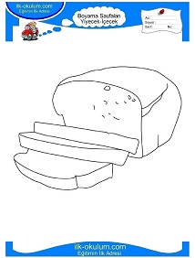 Çocuklar İçin Ekmek Boyama Sayfaları 
